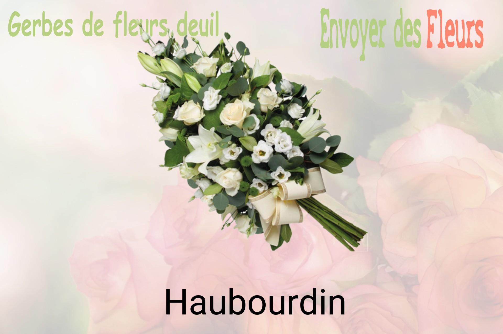 Gerbe de fleurs de deuil livrée à Haubourdin
